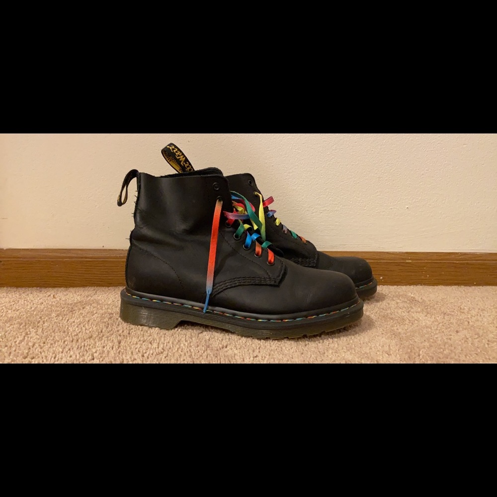 Dr. Martens 1460 Pascal RNBW Leather Lace Up Boots